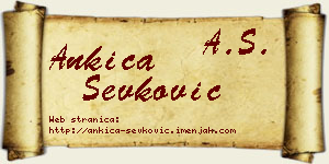Ankica Ševković vizit kartica